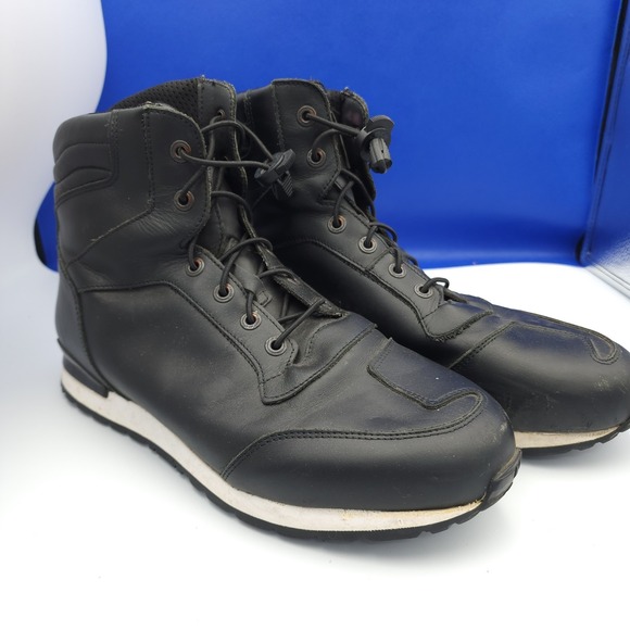 Forma One Dry Leather Motorcycle Boots‎ Black Urban Sport Motorbike Shoes Eur 46 - Picture 1 of 14